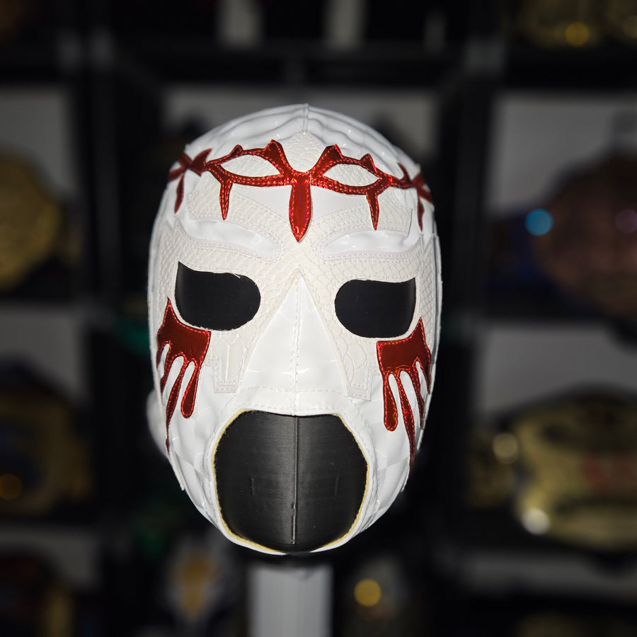 Soberano Jr White & Red Semi Pro Adult Size Mask