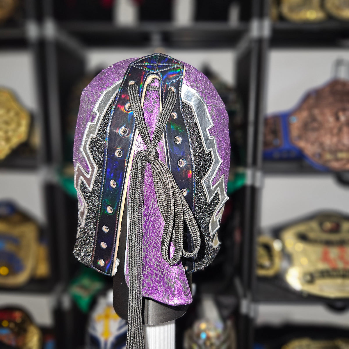 Dr Wagner Jr Purple & White Semi Pro Adult Size Mask