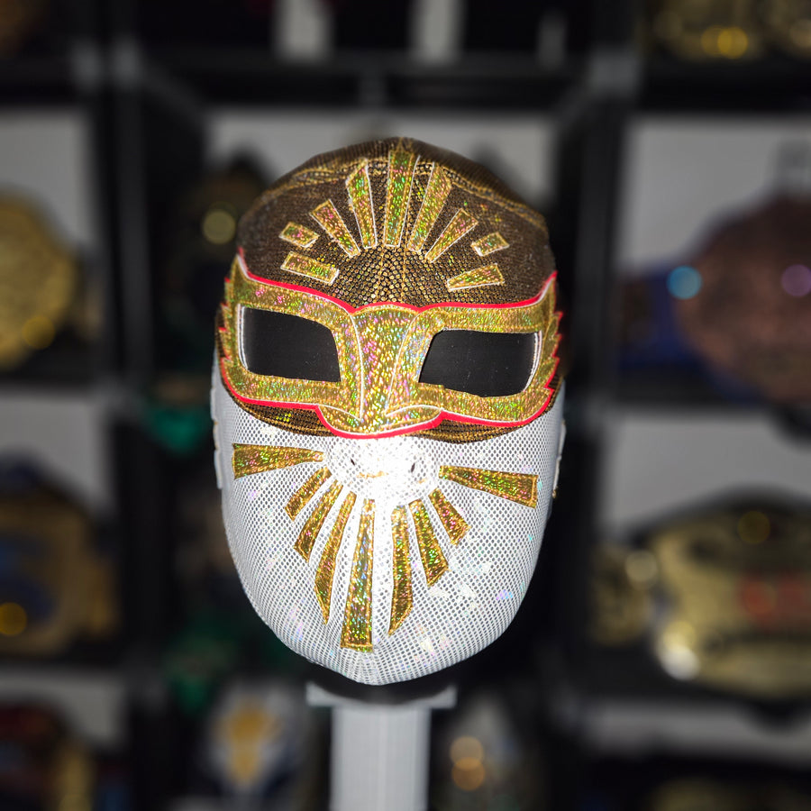 Mistico Gold & White Semi Pro Adult Size Mask