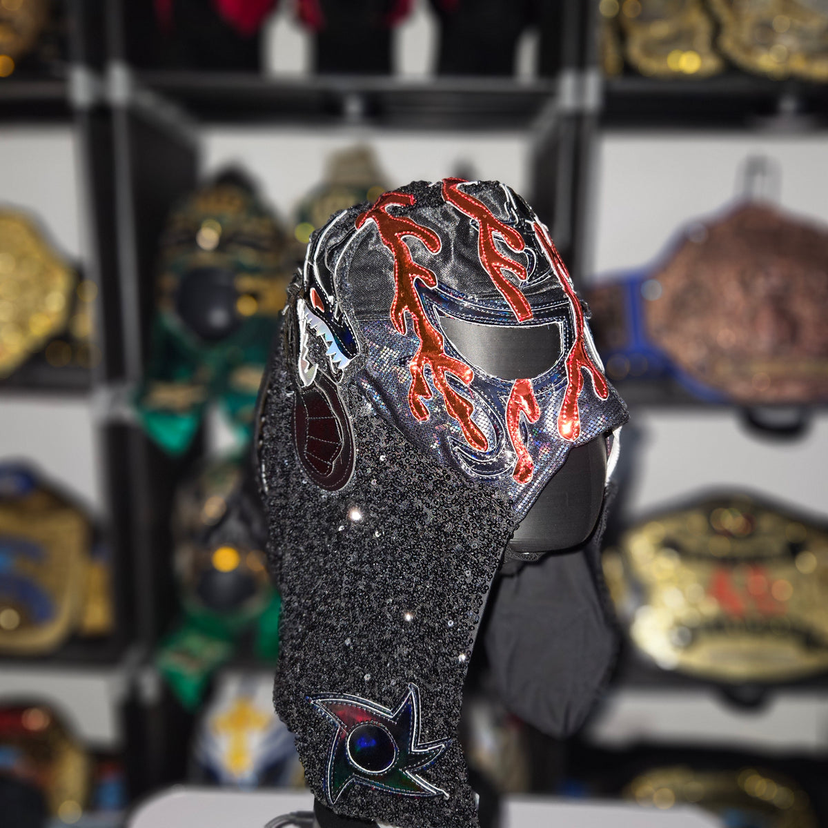 Penta Perros Del Mal Sequin Pro-grade Adult Size Mask