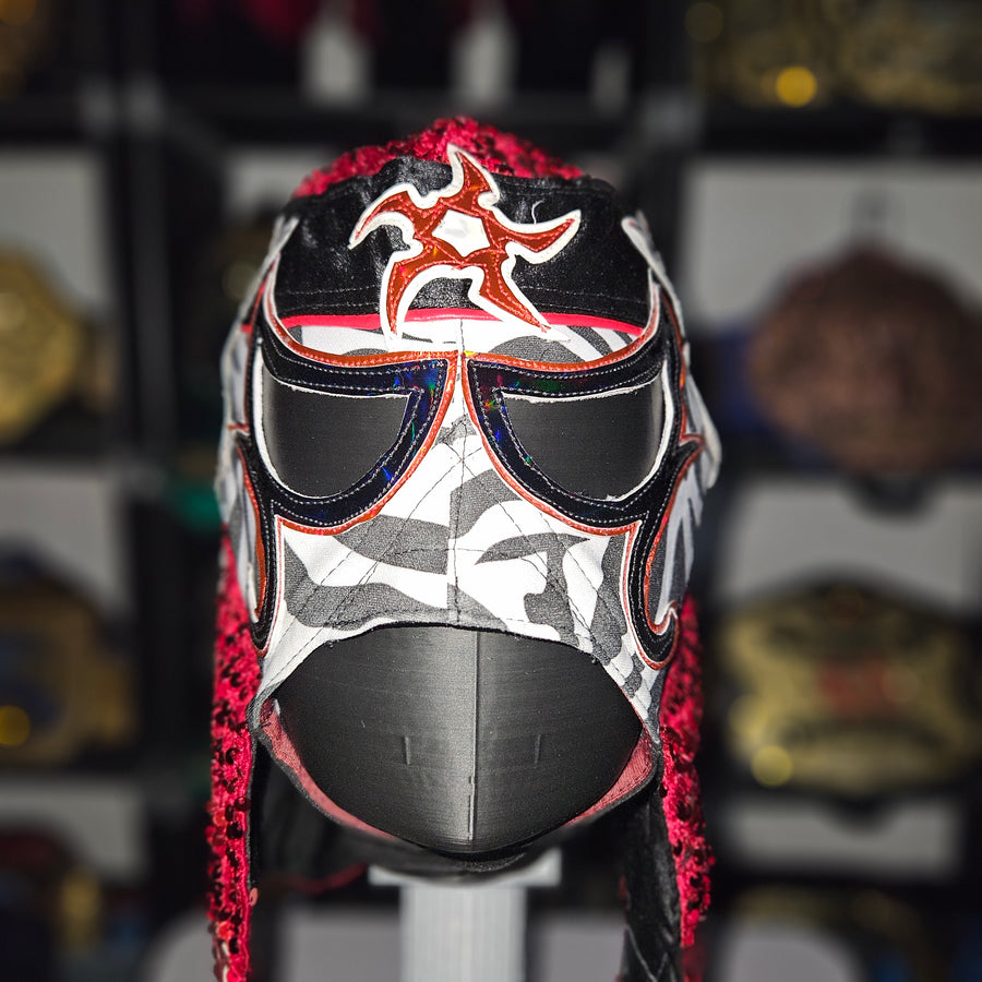 Penta RAW Red Sequin Semi Pro Adult Size Mask