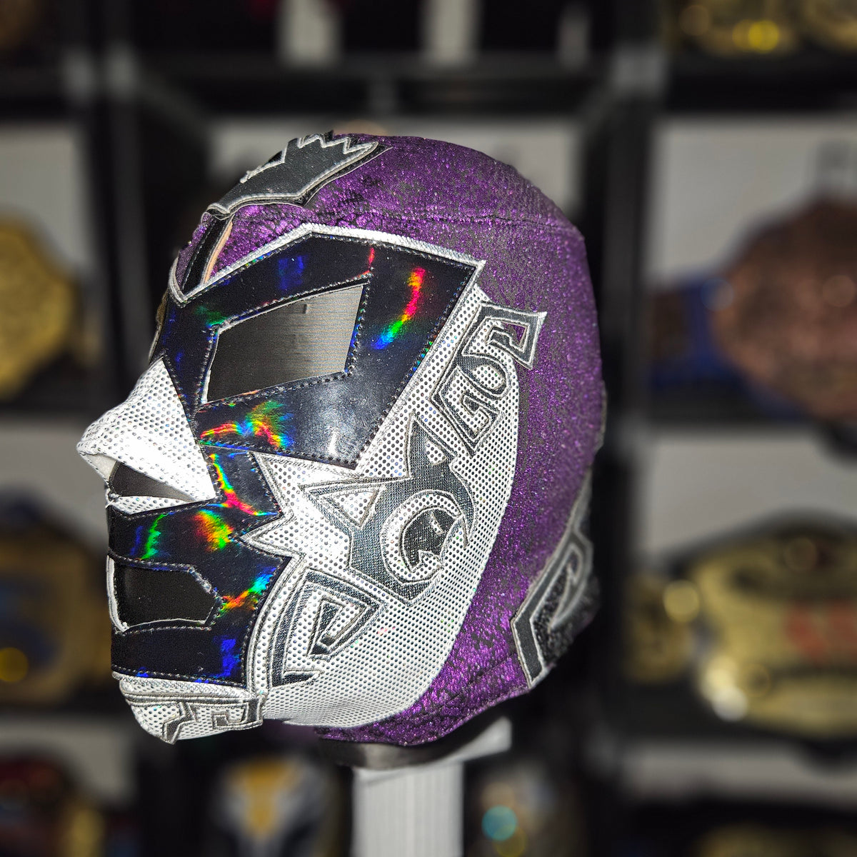 Dr Wagner Jr Purple & White Semi Pro Adult Size Mask