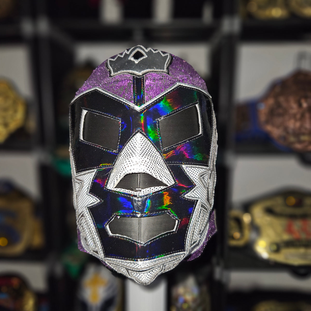 Dr Wagner Jr Purple & White Semi Pro Adult Size Mask
