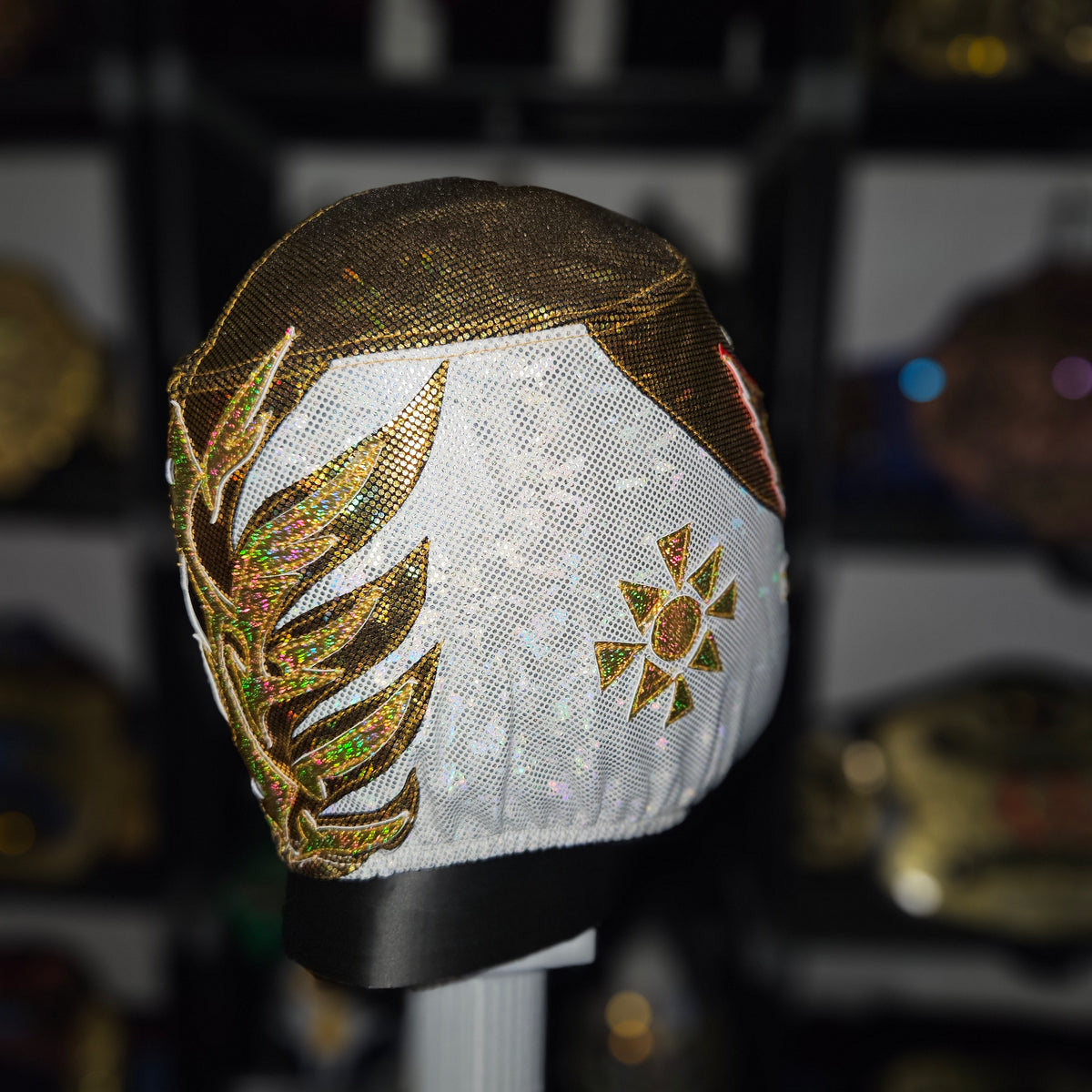 Mistico Gold & White Semi Pro Adult Size Mask
