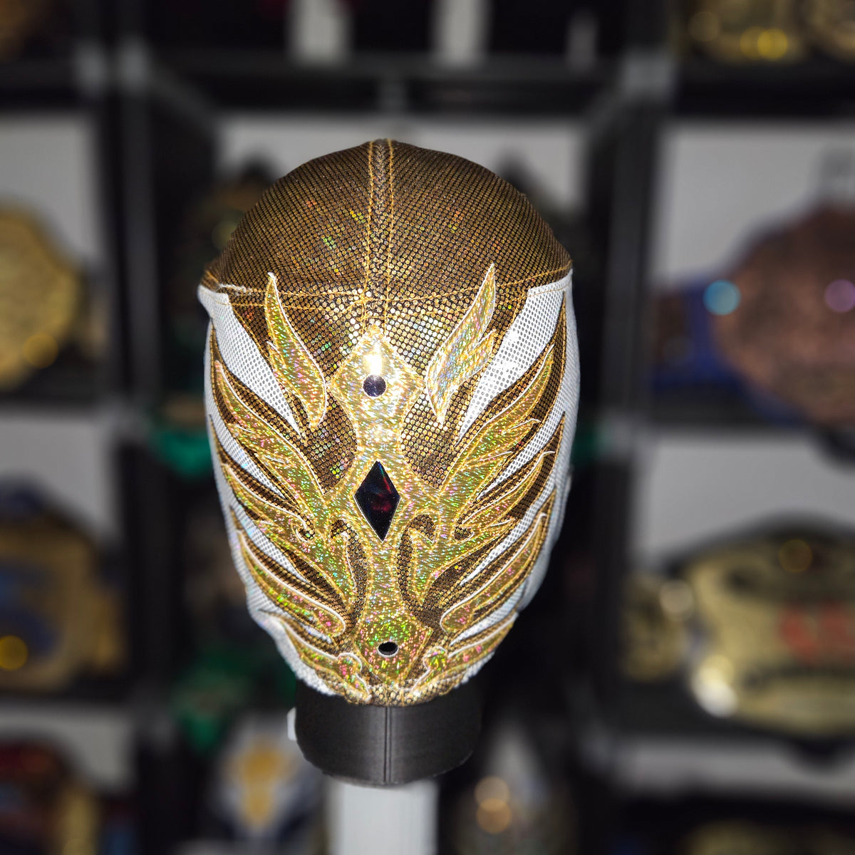 Mistico Gold & White Semi Pro Adult Size Mask