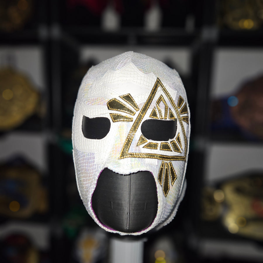 Soberano Jr White & Gold Semi Pro Adult Size Mask