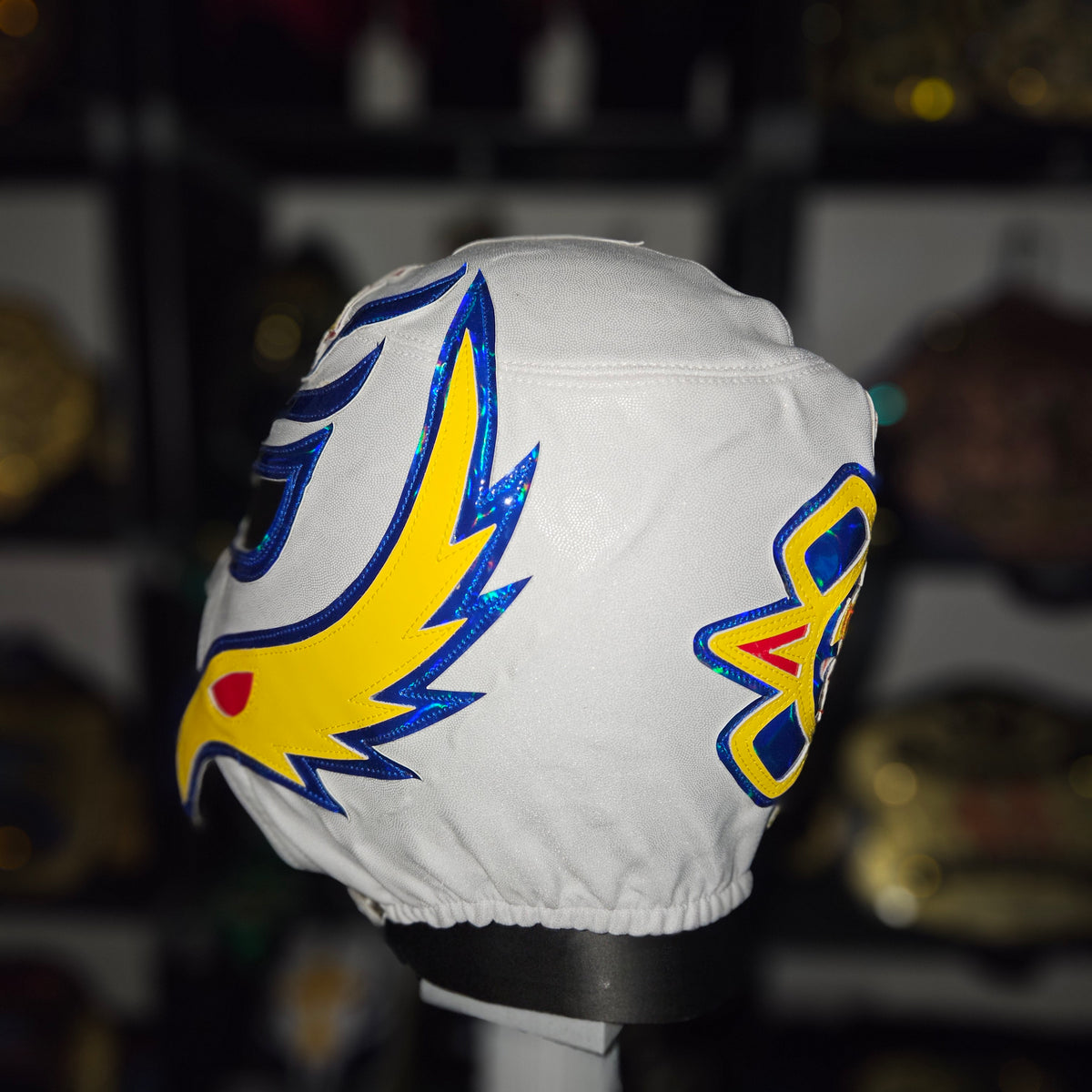 Rey White/Blue/Yellow Adult Size Pro-grade Mask