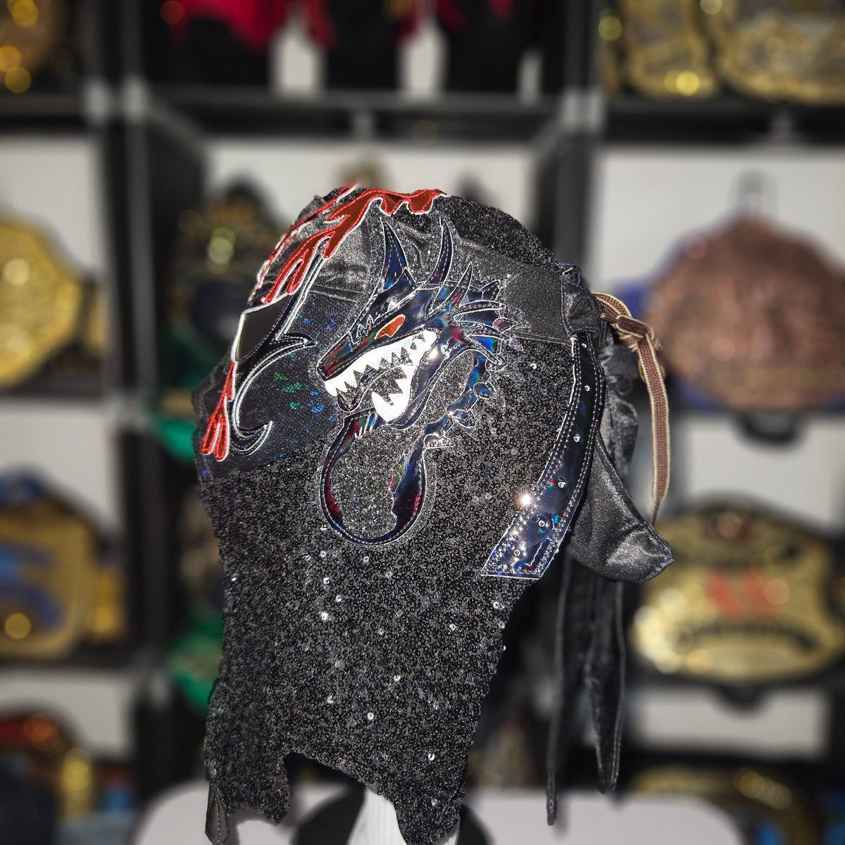 Penta Perros Del Mal Sequin Semi Pro Adult Size Mask