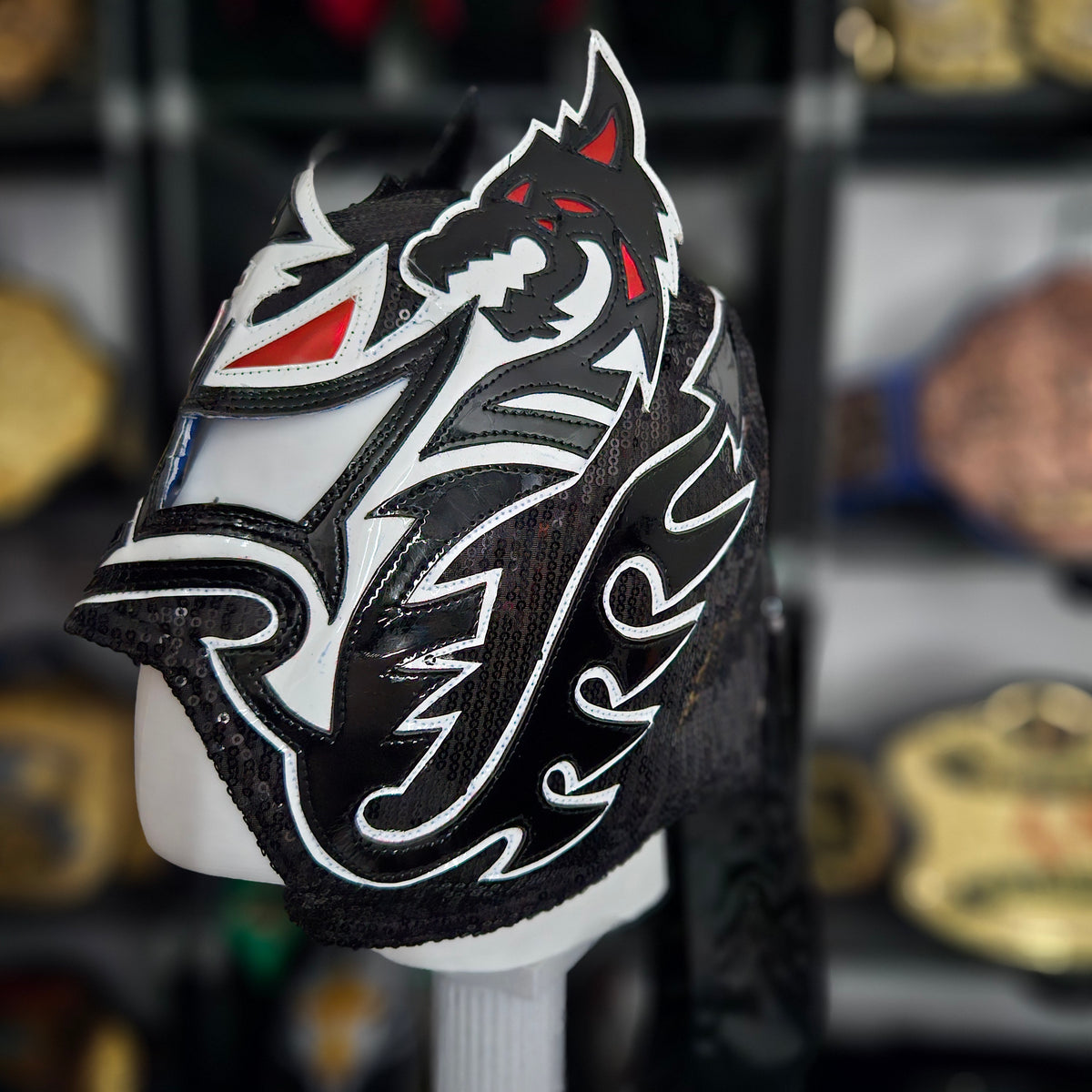 Dragon Lee Black & White Pro-grade Adult Size Mask