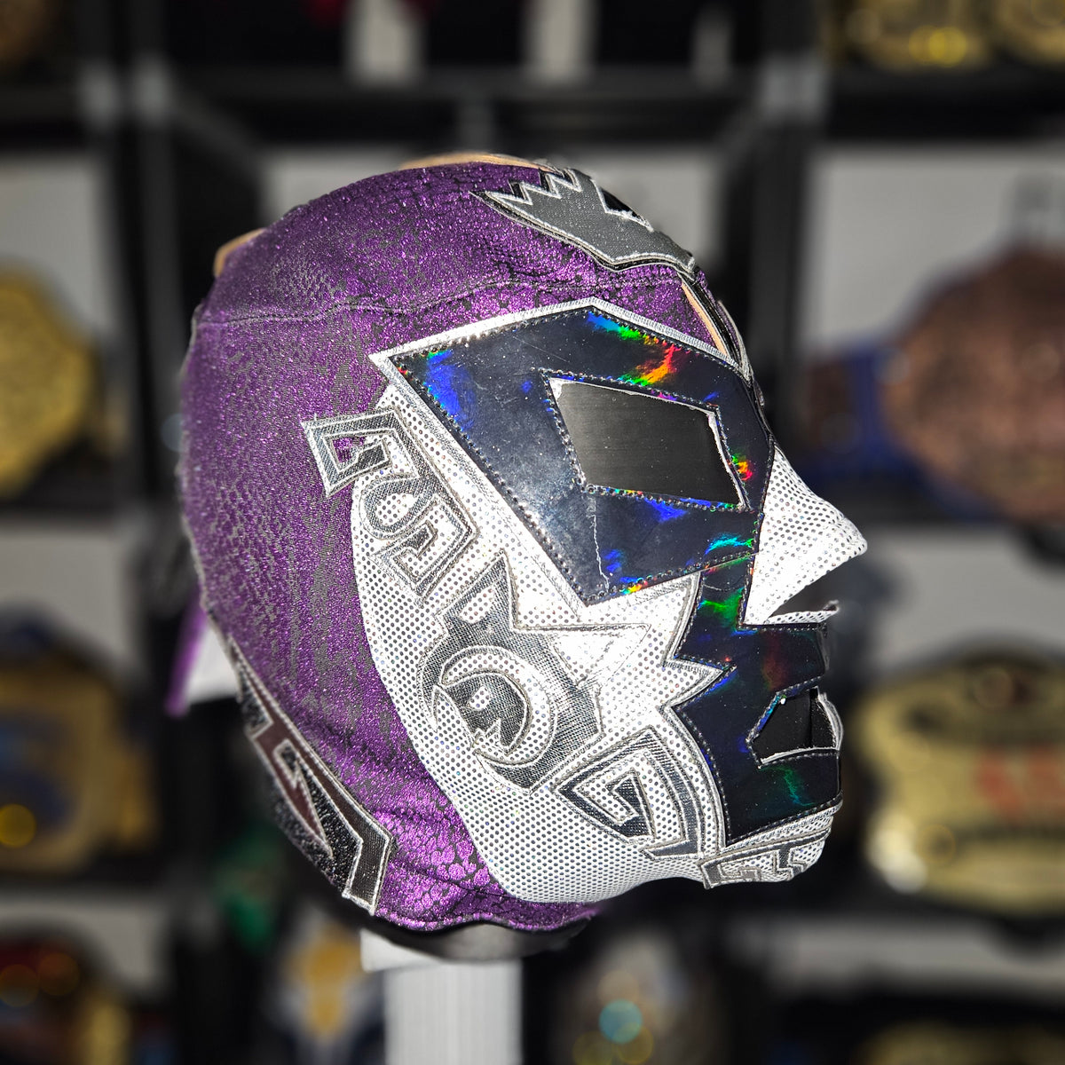 Dr Wagner Jr Purple & White Semi Pro Adult Size Mask